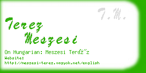 terez meszesi business card